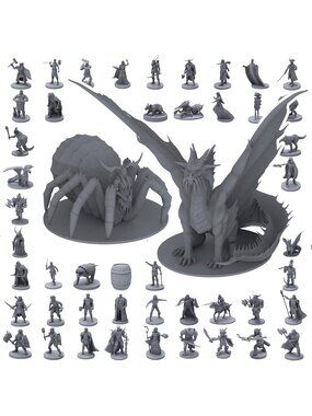 House of Bodian 101 Unique Miniatures - Mythical Heroes - Suitable Size for DND